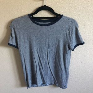 Dark blue stripped Abercrombie and Fitch T-shirt